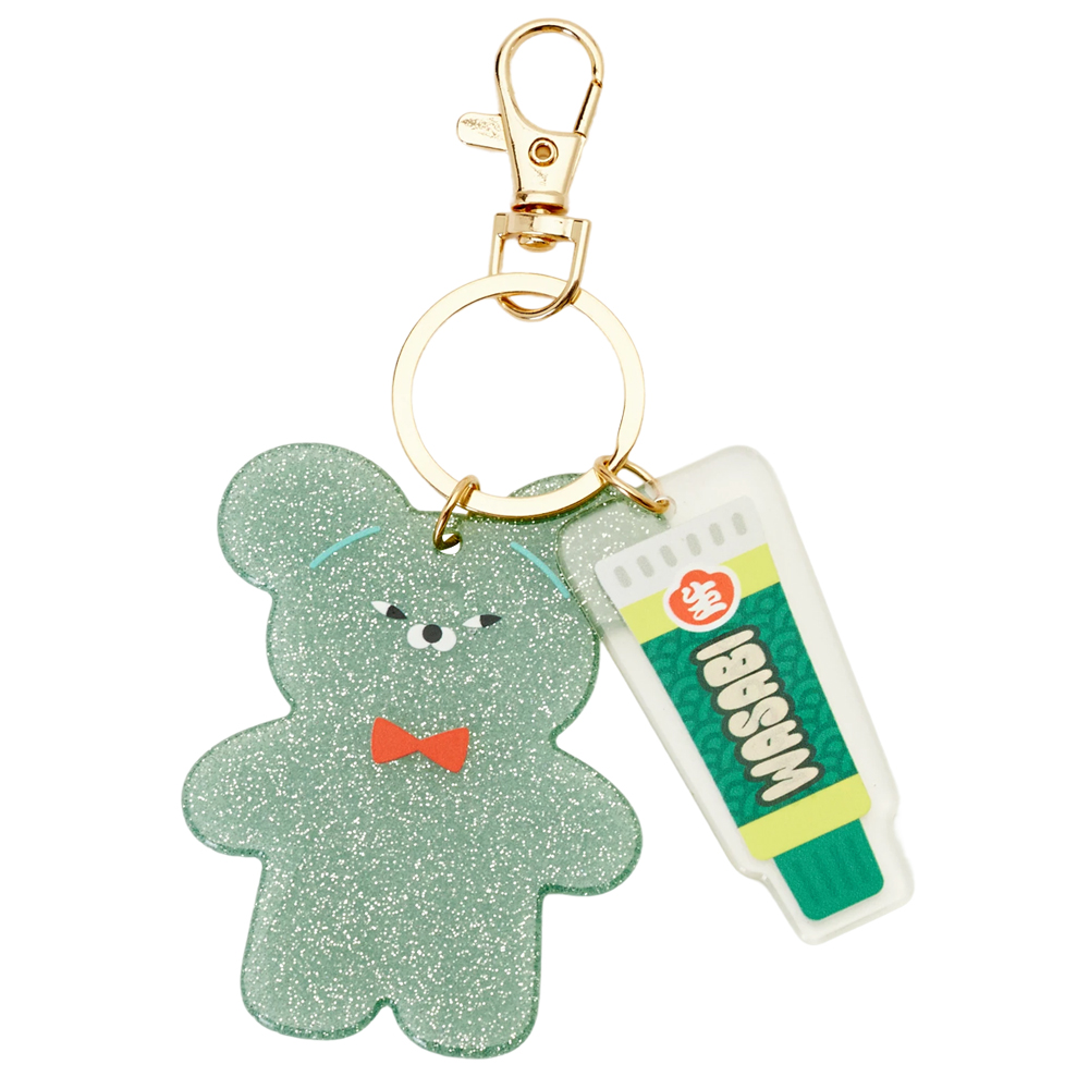 GraceGift Wasabi Bear聯名 繽紛閃粉系列壓克力鑰匙圈盲盒