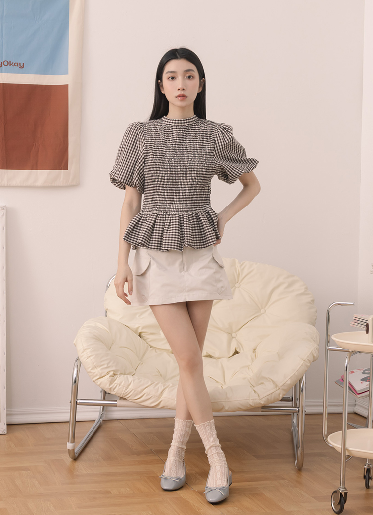 GraceGift平價女鞋 時尚秀場 方頭 韓系清新蝴蝶結後空跟鞋 藍灰色