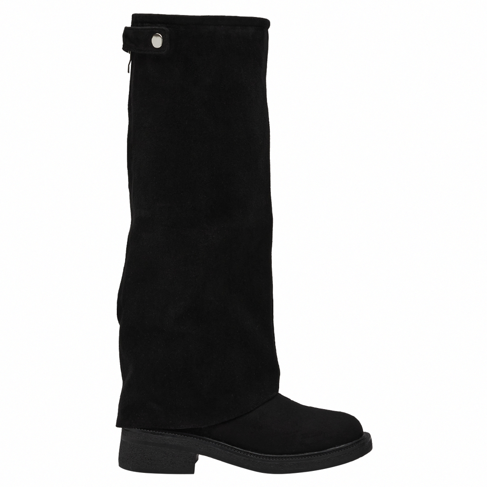 穿搭利器2way可拆式褲管堆堆長靴 黑