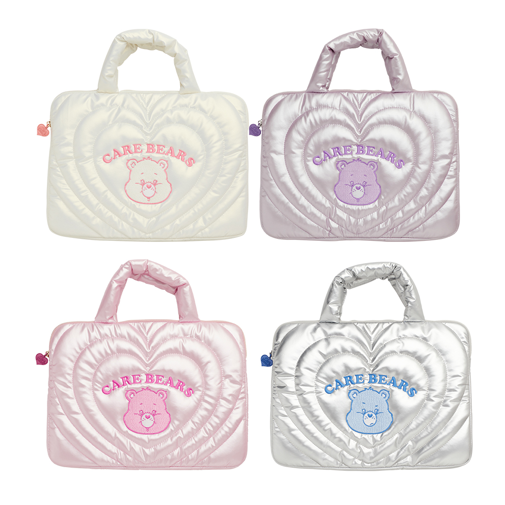 Care Bears-牢騷小熊珠光愛心波紋電腦包 銀