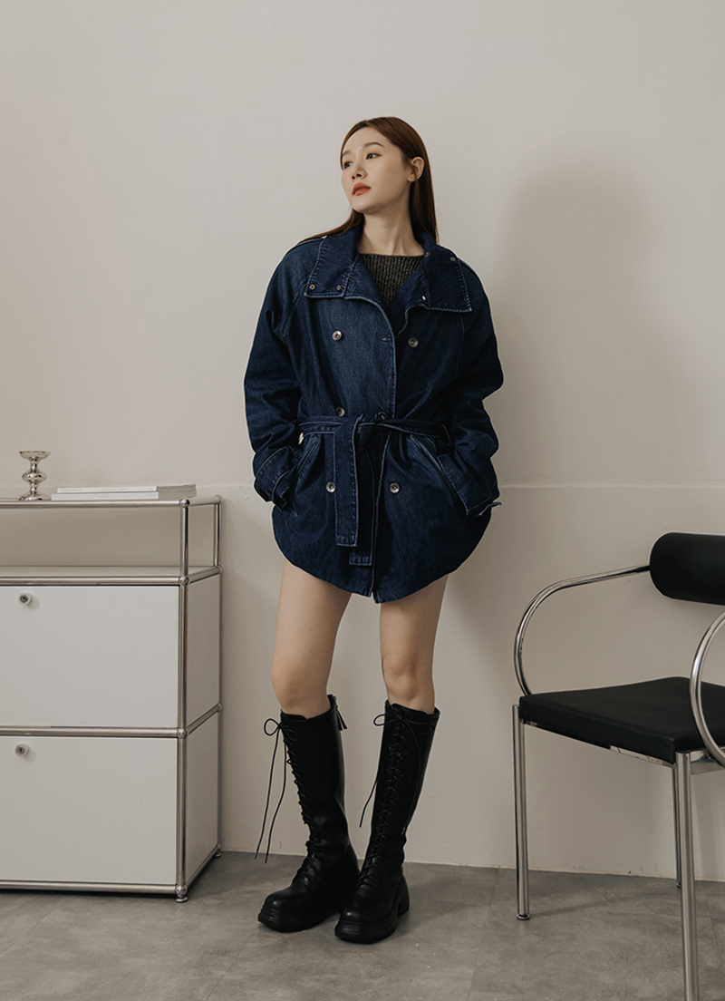 綁帶長靴穿搭 可調鬆緊修飾腿型