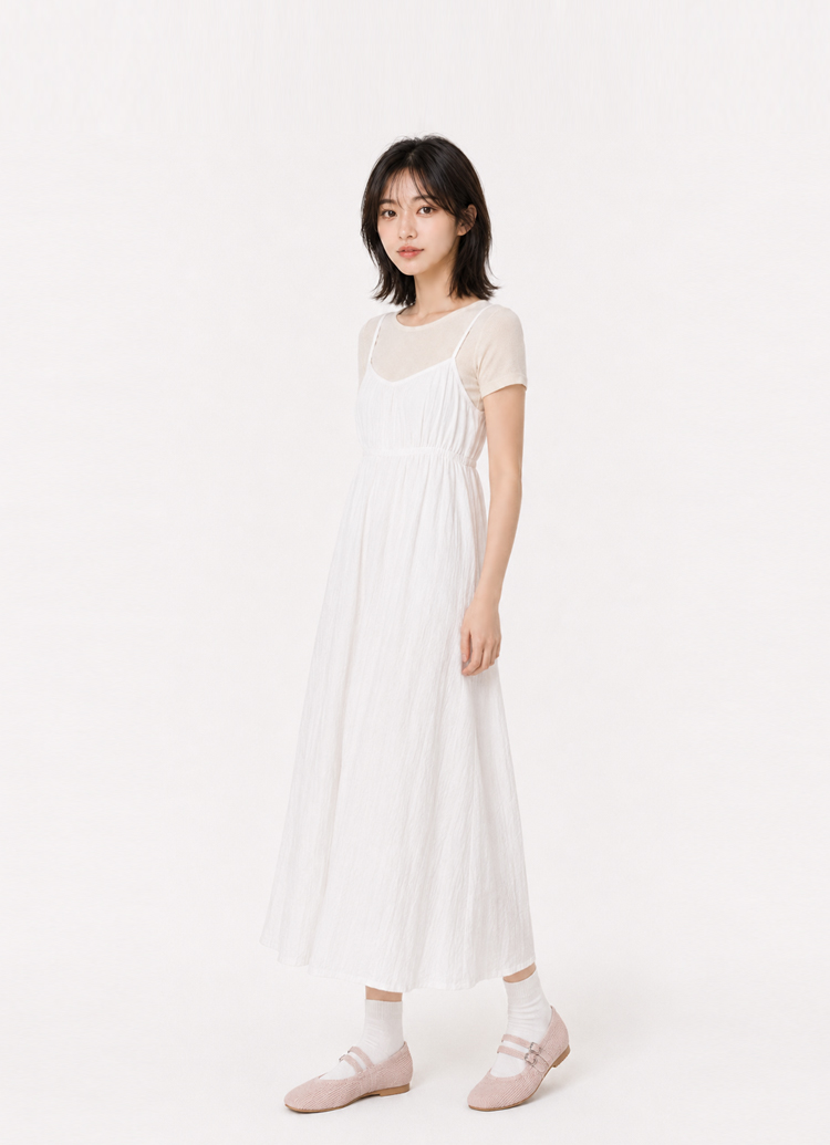 GraceGift平價女鞋 零著感柔織雙帶平底瑪莉珍鞋 可機洗舒適女鞋