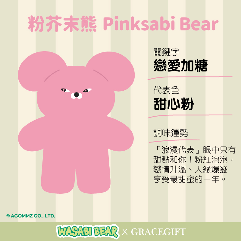 Pinksabi Bear粉芥末熊