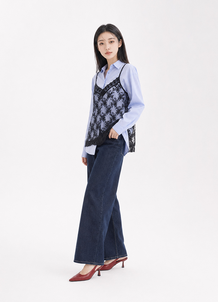 GraceGift平價女鞋 時尚秀場 尖頭 俐落經典尖頭後空細跟鞋 深紅色