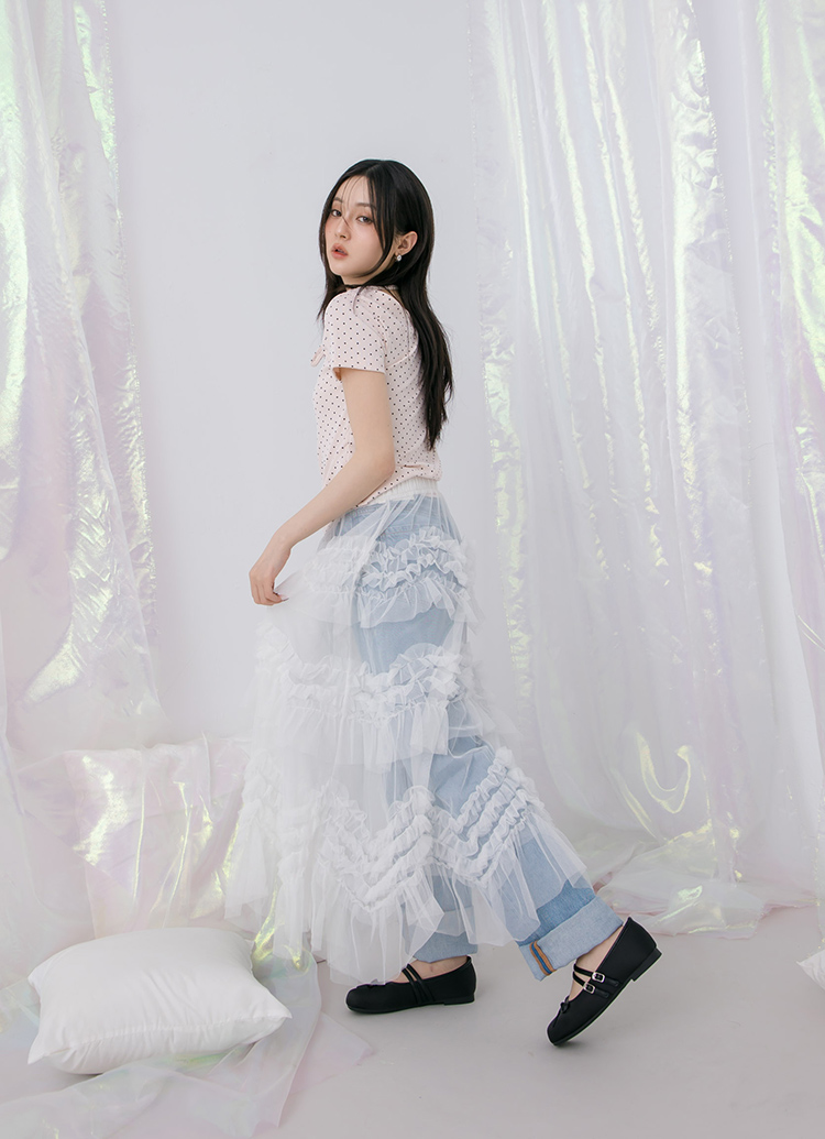 GraceGift平價女鞋 時尚秀場 方圓頭 芭蕾女伶方頭雙帶平底瑪莉珍 黑色