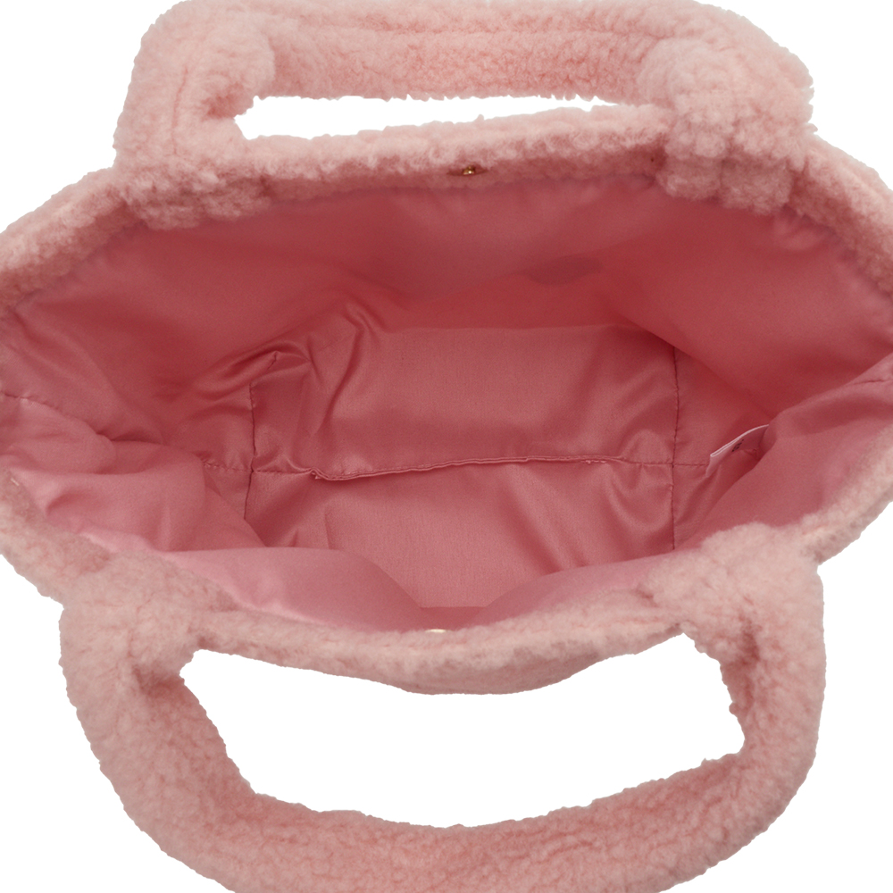 Care Bears-樂觀小熊泰迪毛毛手提肩背托特包 粉