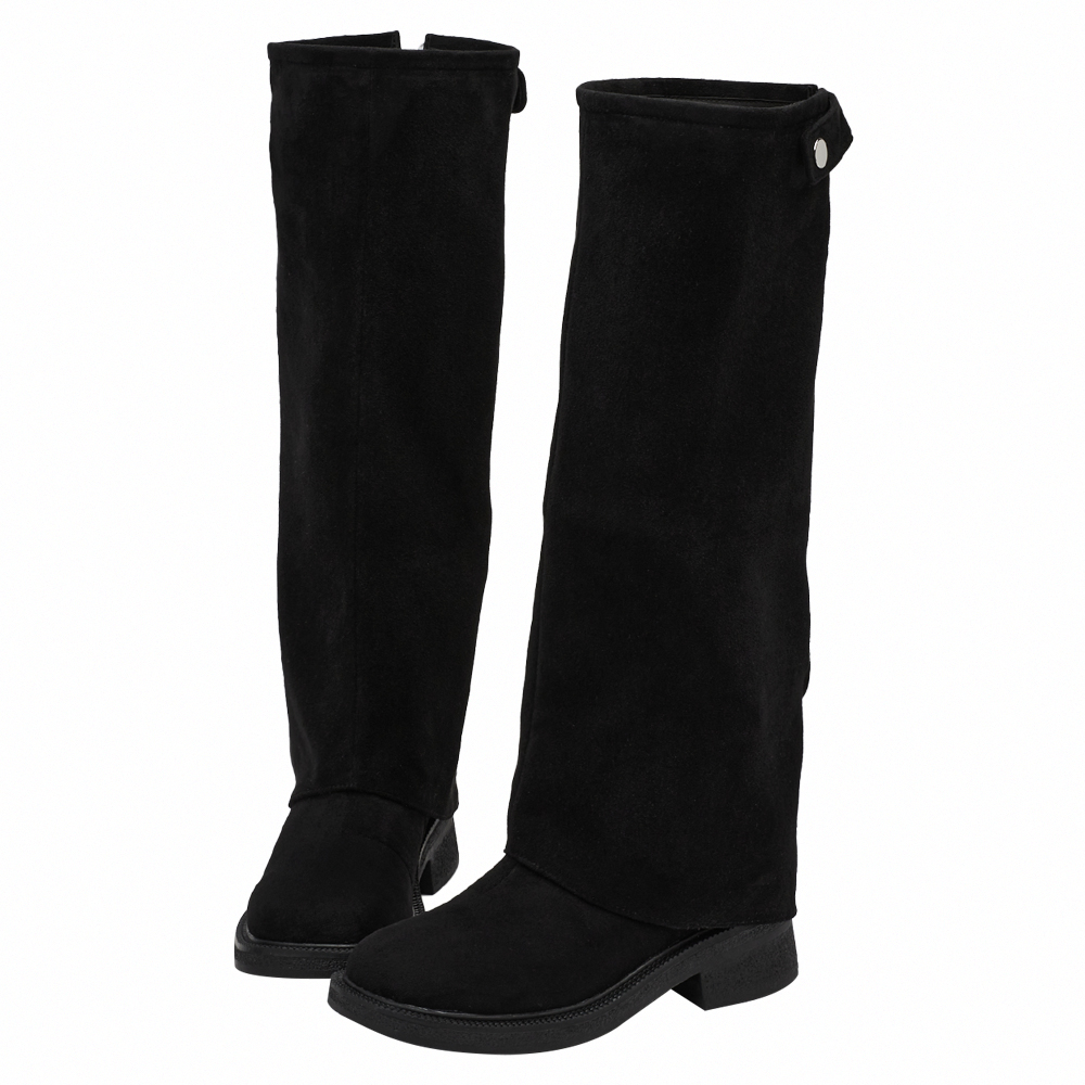 穿搭利器2way可拆式褲管堆堆長靴 黑