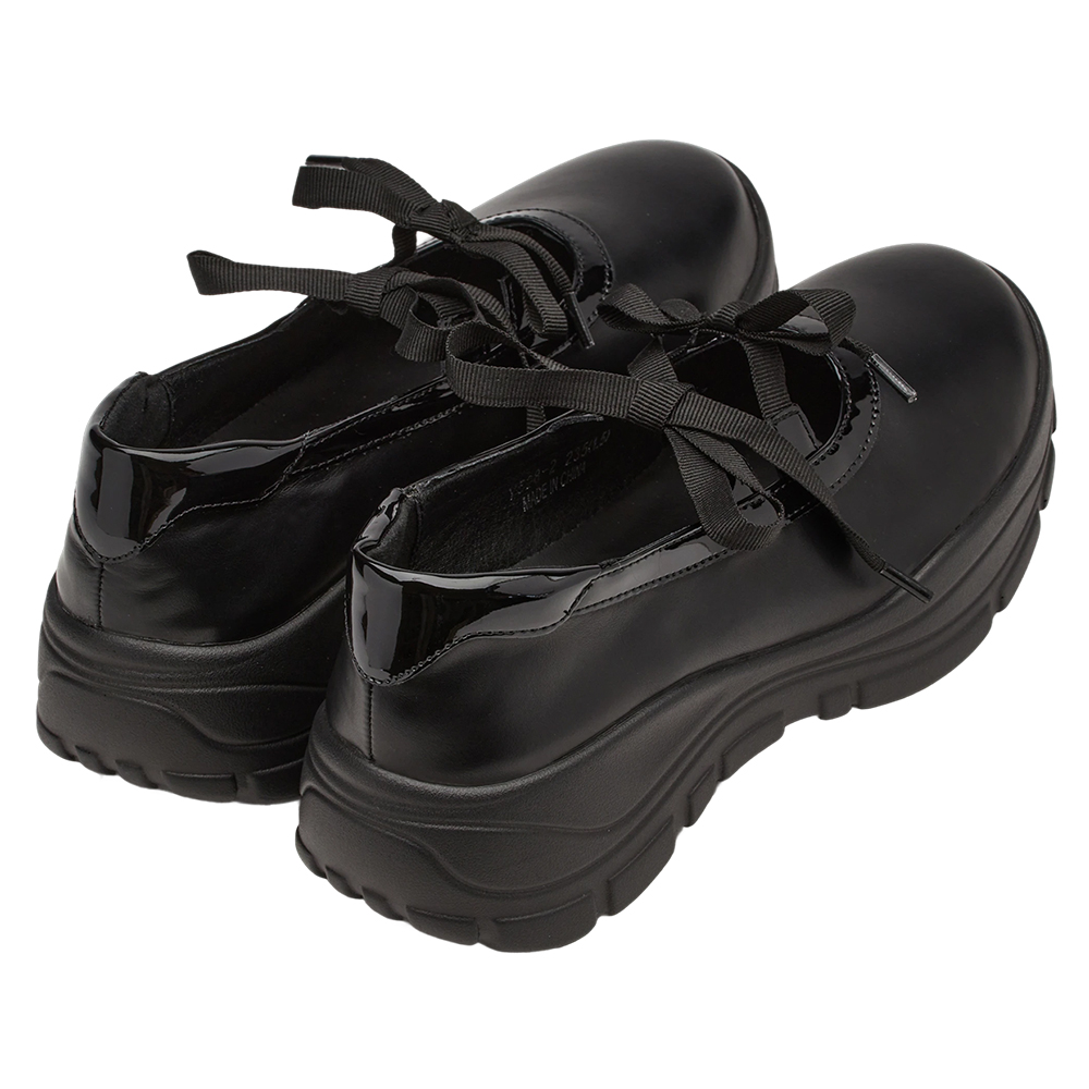 法式少女蝴蝶結輕量瑪莉珍運動鞋 黑