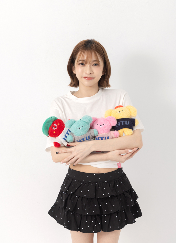 GraceGift  Wasabi Bear聯名 芥末熊 辣椒醬熊毛絨玩偶吊飾鑰匙圈 正紅色