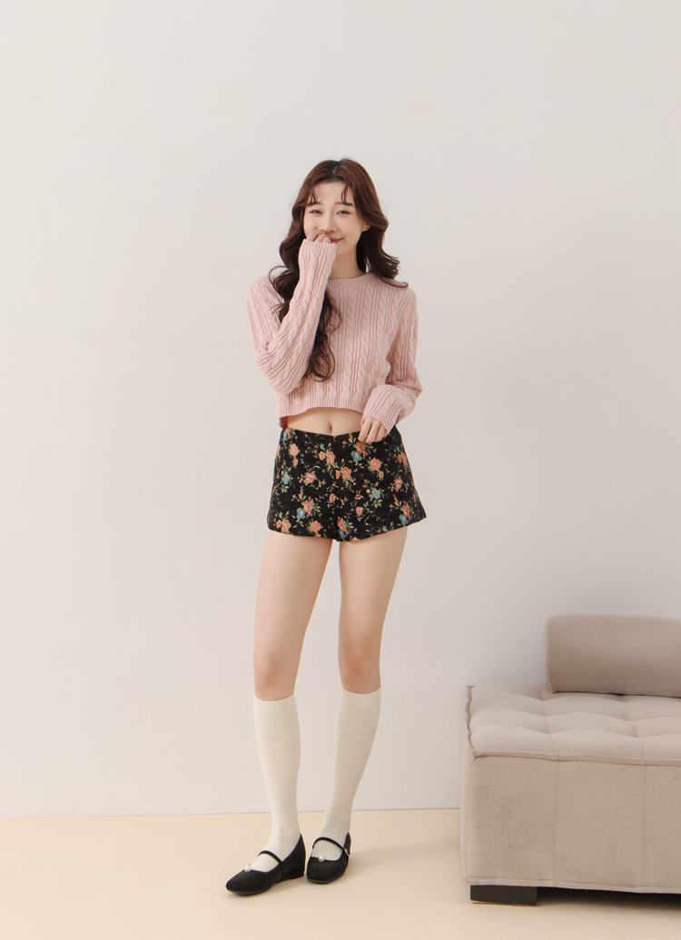 GraceGift平價女鞋 簡約珍珠 方頭撞色 內增高 瑪莉珍鞋 黑色