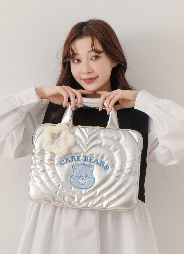 GraceGift CareBears聯名 分享小熊 Lollipop系列 星星絨毛手機吊飾 紫