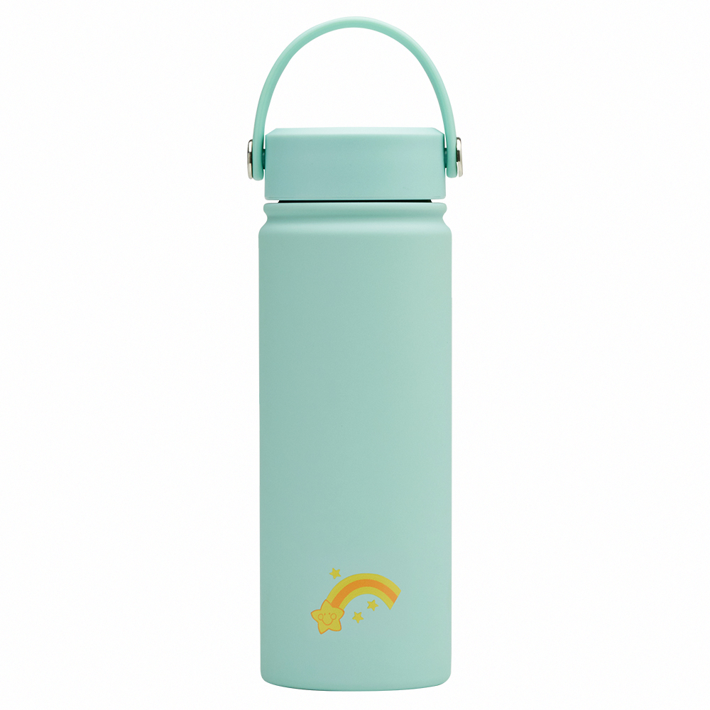 Care Bears × NTU-許願小熊手提式雙層304不鏽鋼保溫瓶(500ML) 淺綠