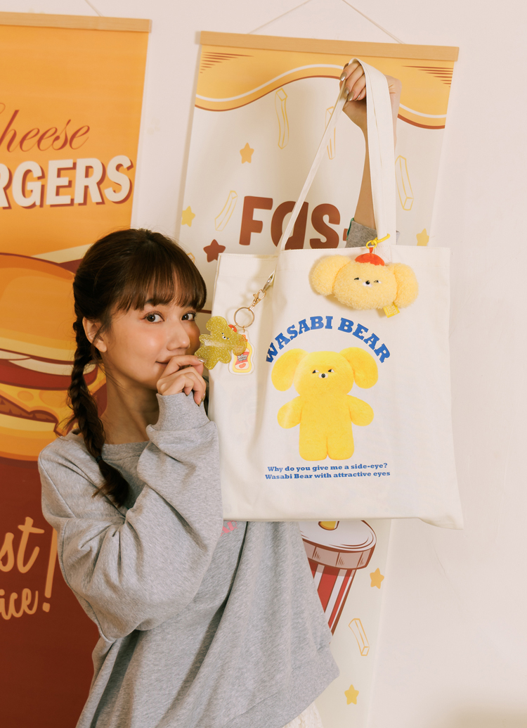 GraceGift Wasabi Bear聯名 繽紛閃粉系列壓克力鑰匙圈盲盒