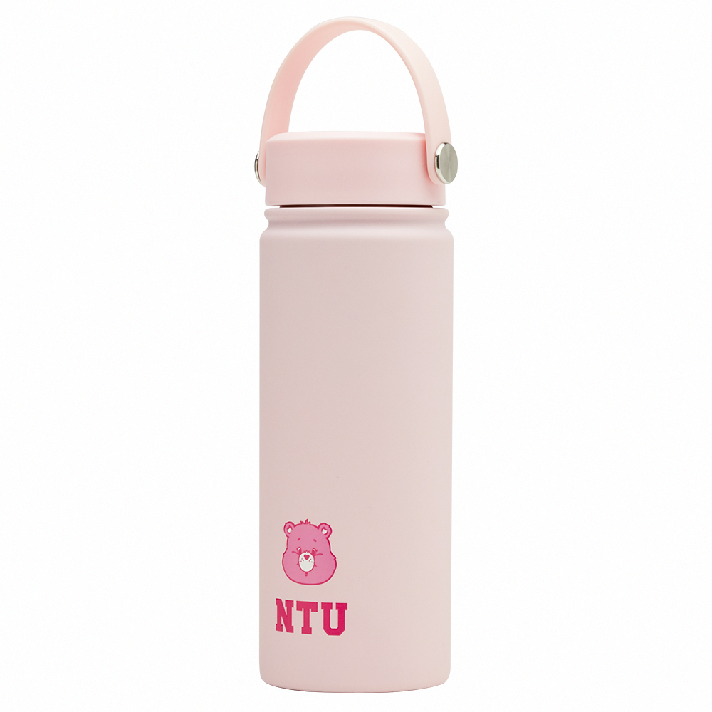 Care Bears × NTU-樂觀小熊手提式雙層304不鏽鋼保溫瓶(500ML) 粉紅