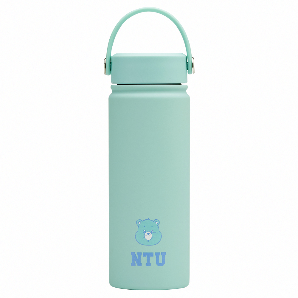 Care Bears × NTU-許願小熊手提式雙層304不鏽鋼保溫瓶(500ML) 淺綠