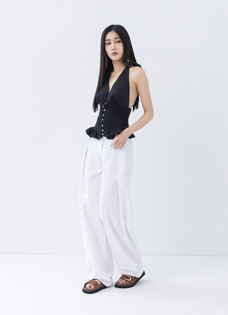 GraceGift平價女鞋 時尚秀場 日光奶茶復古金屬扣雙帶拖鞋 棕色