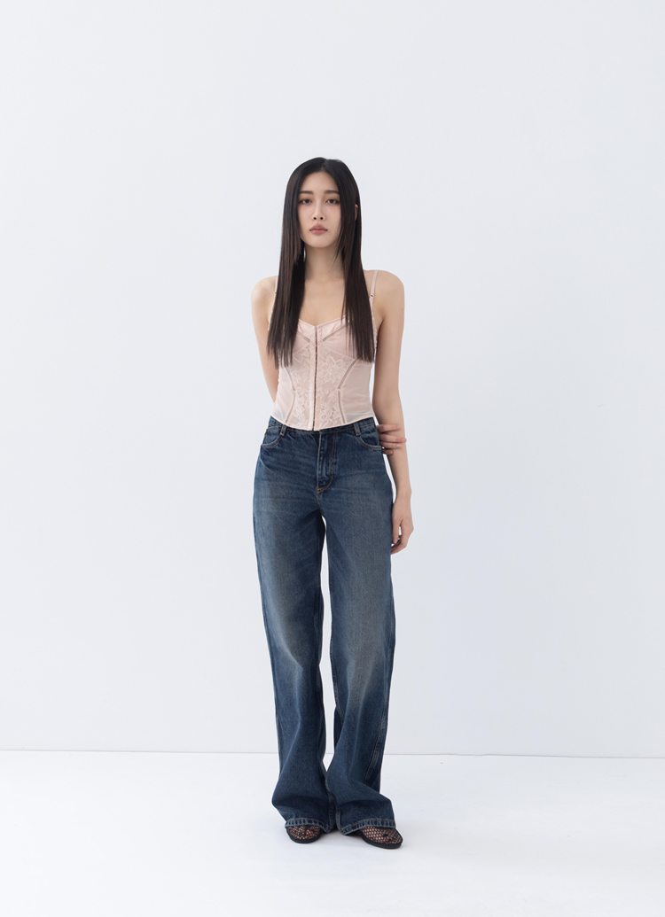 GraceGift平價女鞋 時尚秀場 圓頭 時髦編網透感平底穆勒拖鞋 黑色