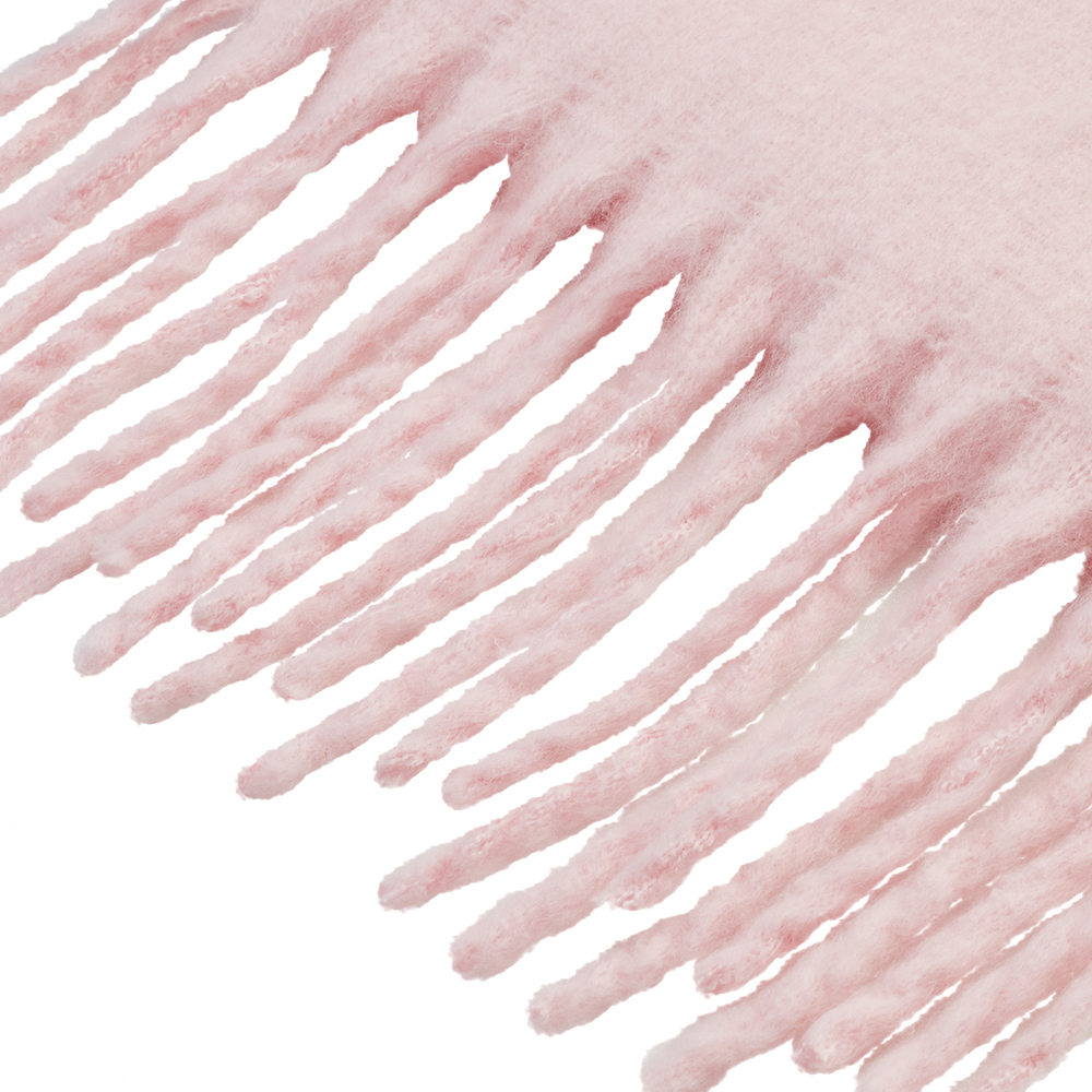 Care Bears-樂觀小熊純色流蘇仿羊絨圍巾 粉紅