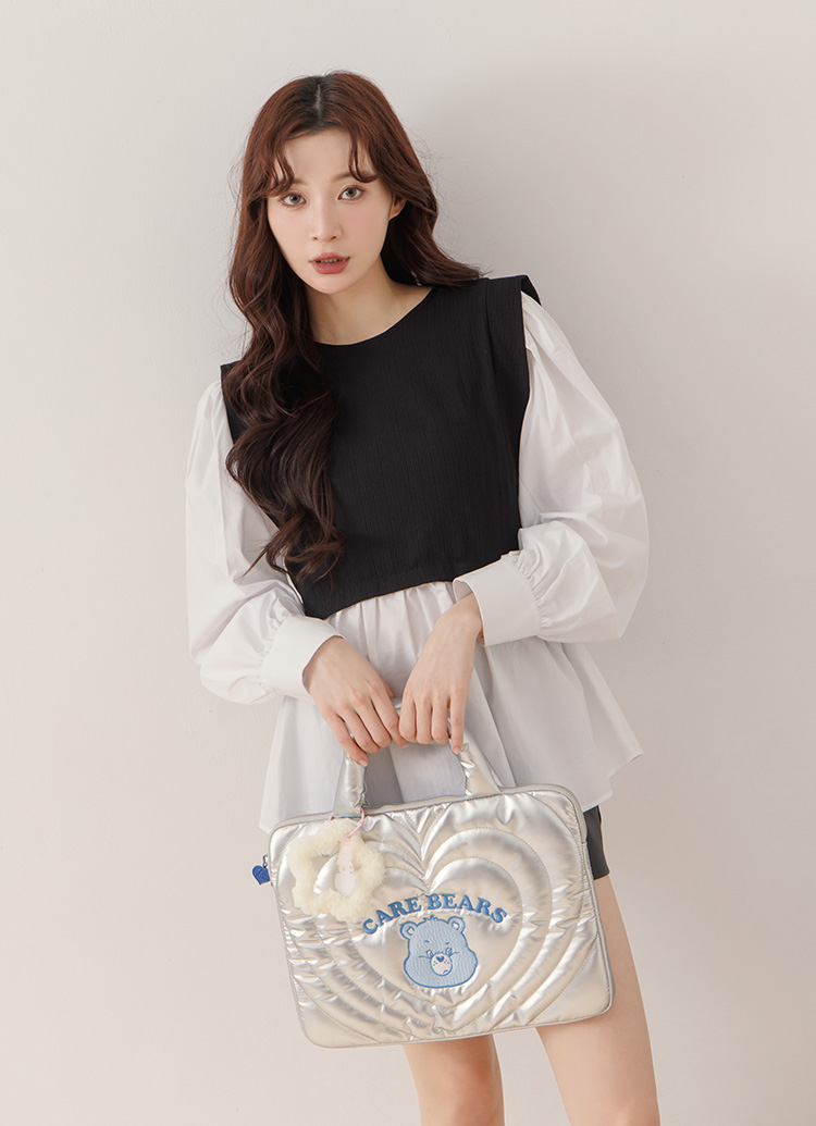 GraceGift CareBears聯名 樂觀小熊 Lollipop系列 星星絨毛手機吊飾 粉紅