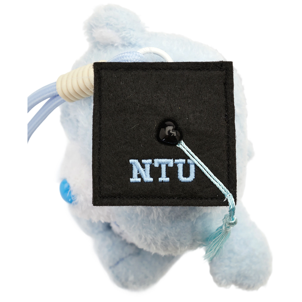 GraceGift CareBears聯名 牢騷小熊 NTU畢業祝福小熊吊飾禮盒 附贈手機墊片 藍