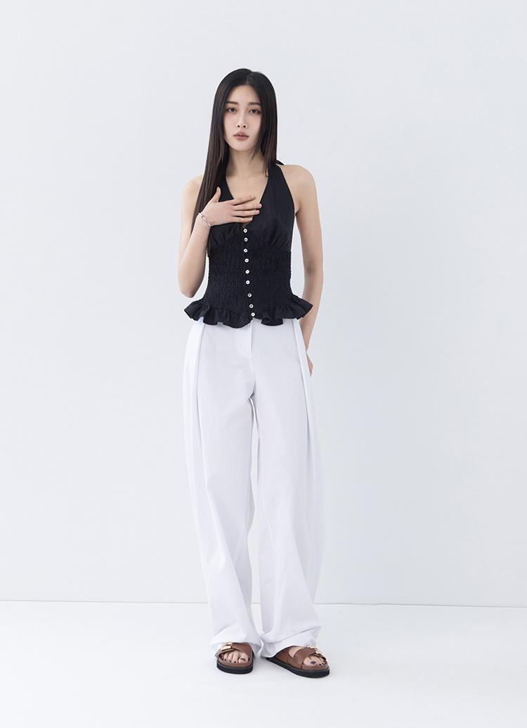 GraceGift平價女鞋 時尚秀場 日光奶茶復古金屬扣雙帶拖鞋 棕色