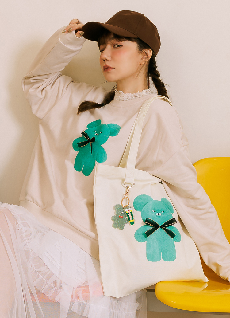 GraceGift Wasabi Bear聯名 繽紛閃粉系列壓克力鑰匙圈盲盒