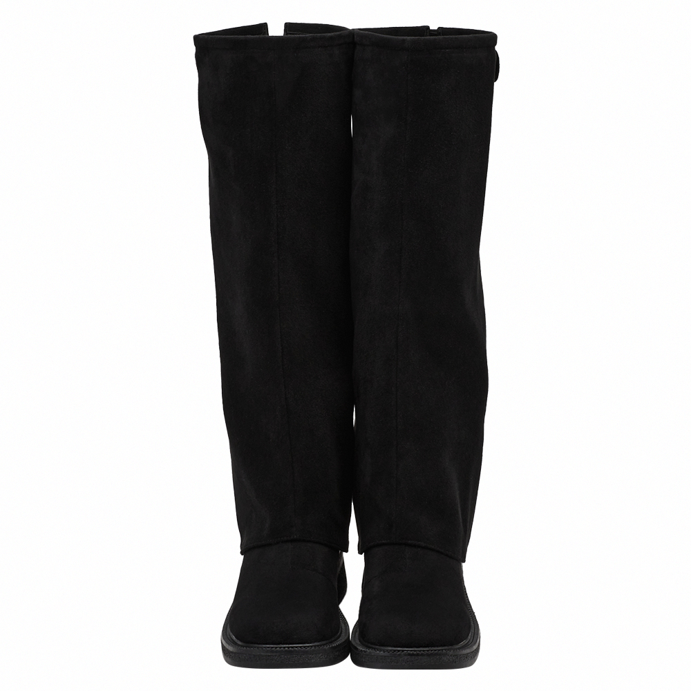 穿搭利器2way可拆式褲管堆堆長靴 黑