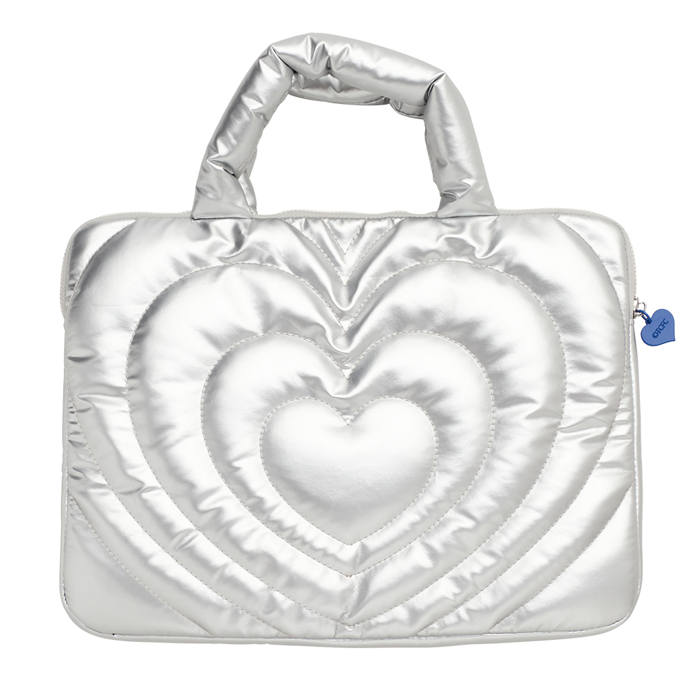 Care Bears-牢騷小熊珠光愛心波紋電腦包 銀