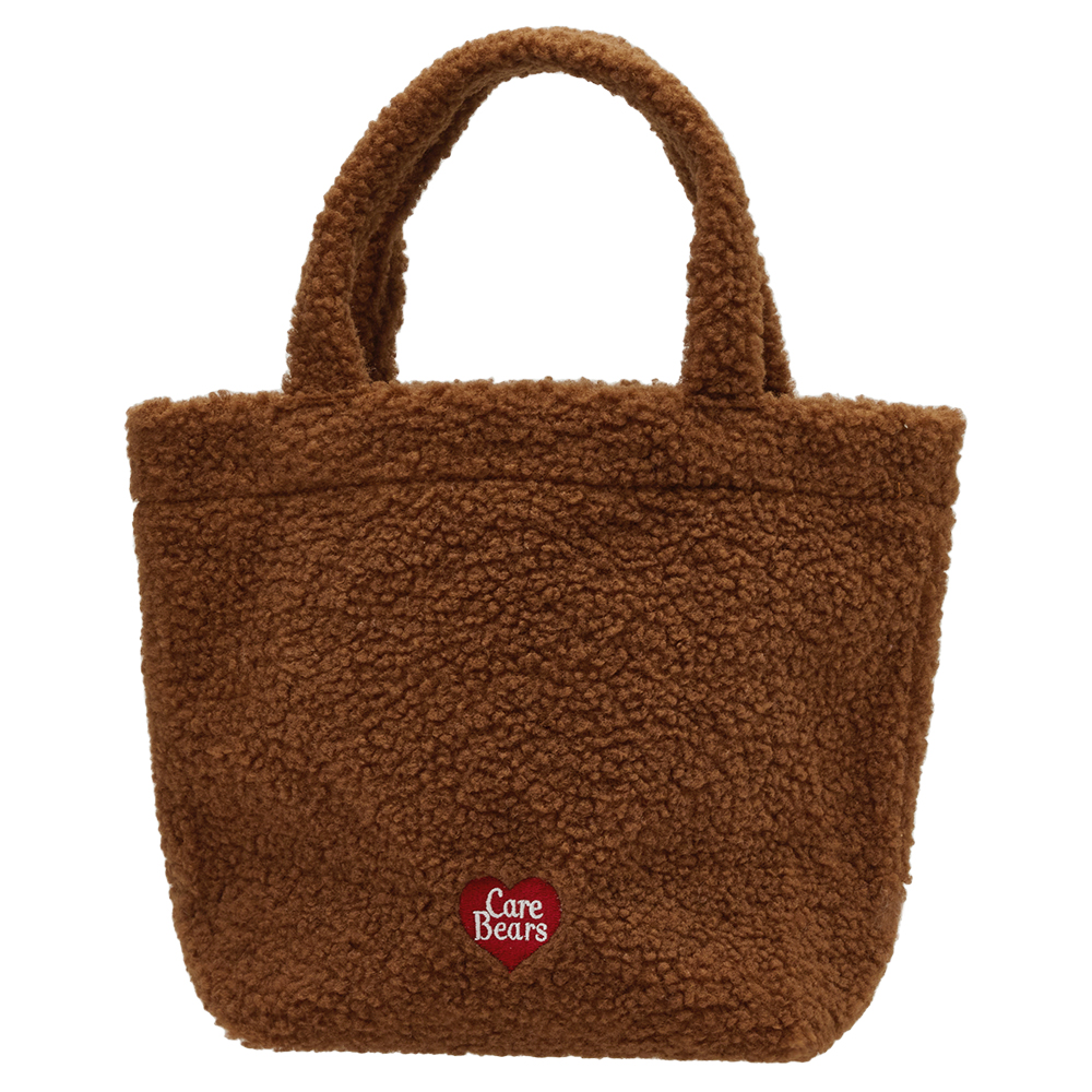Care Bears-溫柔小熊泰迪毛毛手提肩背托特包 棕