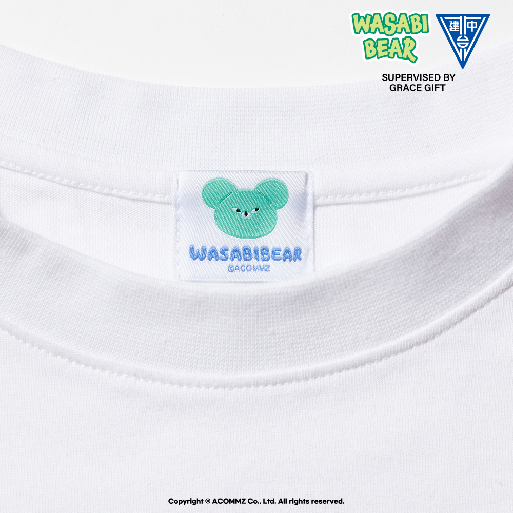 Wasabi Bear × 建國中學 127th-MIT手工職人純棉限量紀念T 白