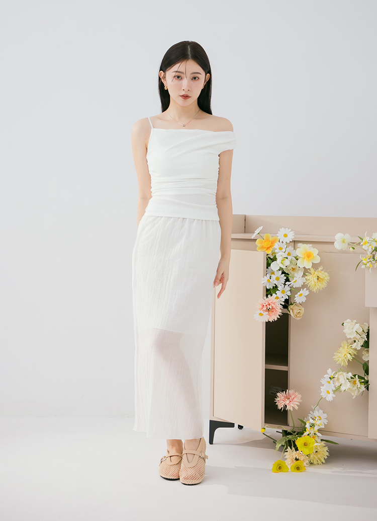 Grace Gift 平價女鞋 夢幻細鑽漁網透感瑪莉珍鞋 裸色 平底瑪莉珍鞋 實拍圖