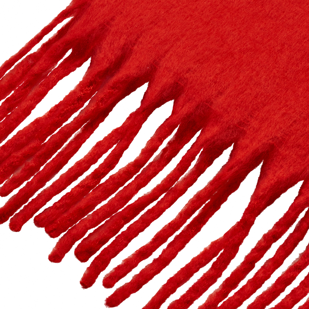 Care Bears-全心全意小熊純色流蘇仿羊絨圍巾 紅