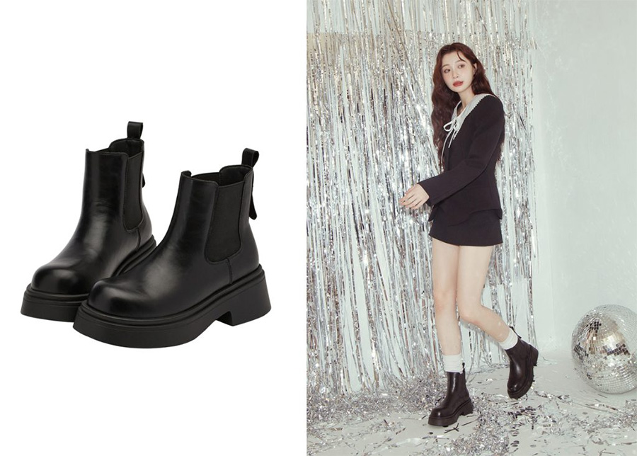 厚底切爾西靴冬季穿搭，圓頭設計修飾腳型又顯高