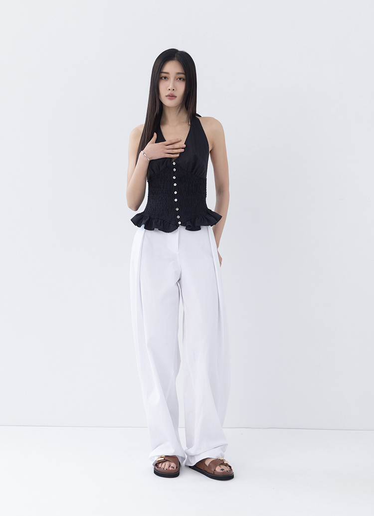 GraceGift平價女鞋 時尚秀場 日光奶茶復古金屬扣雙帶拖鞋 棕色
