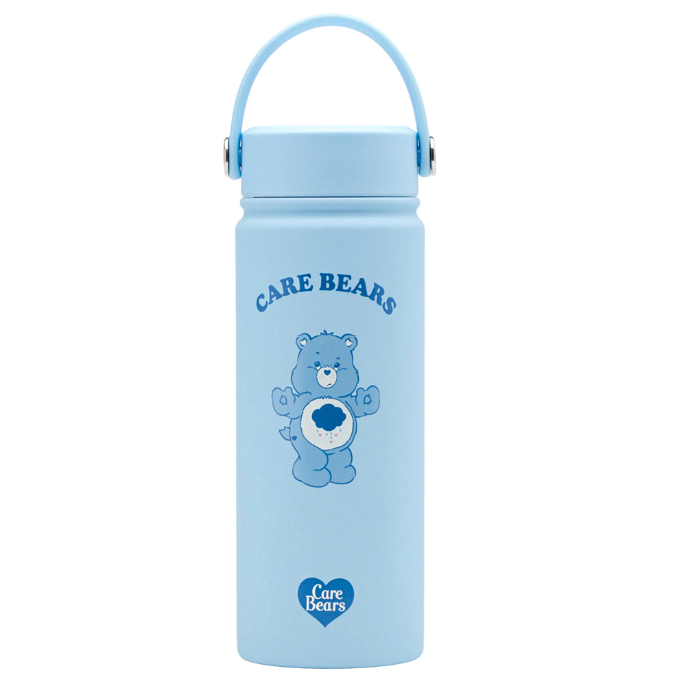 Care Bears-牢騷小熊手提式雙層304不鏽鋼保溫瓶(500ML) 淺藍