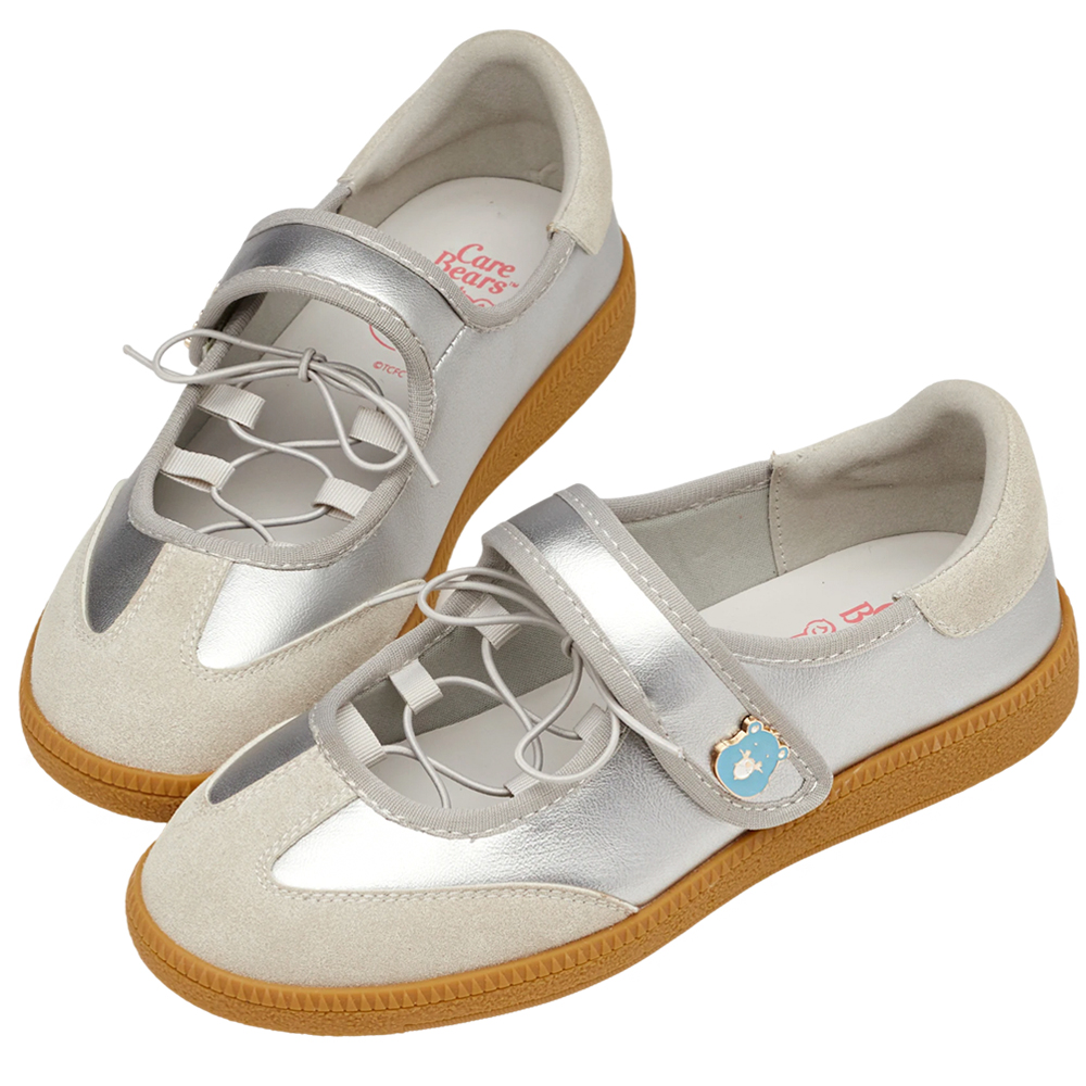Care Bears-牢騷小熊綁繩魔鬼氈瑪莉珍運動鞋  銀