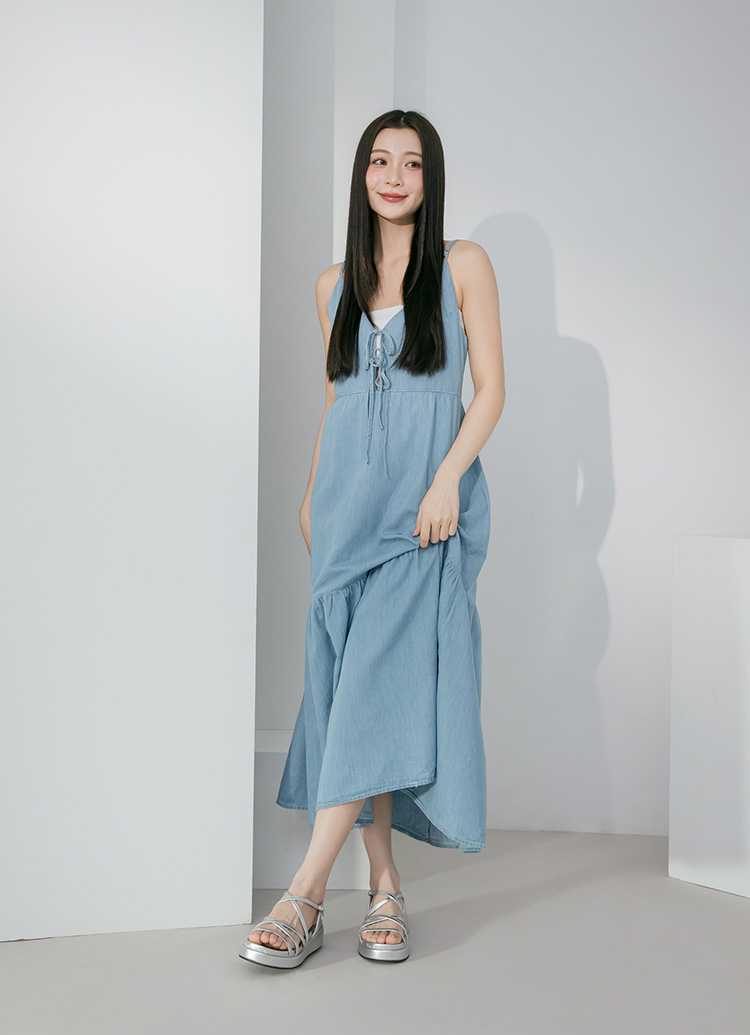 GraceGift平價女鞋 慵懶生活 交叉細帶 雲感厚底涼鞋 銀