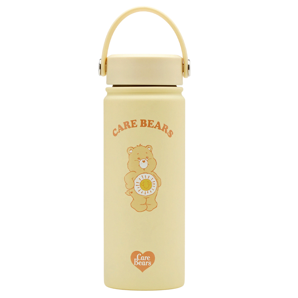 Care Bears-幽默小熊手提式雙層304不鏽鋼保溫瓶(500ML) 黃