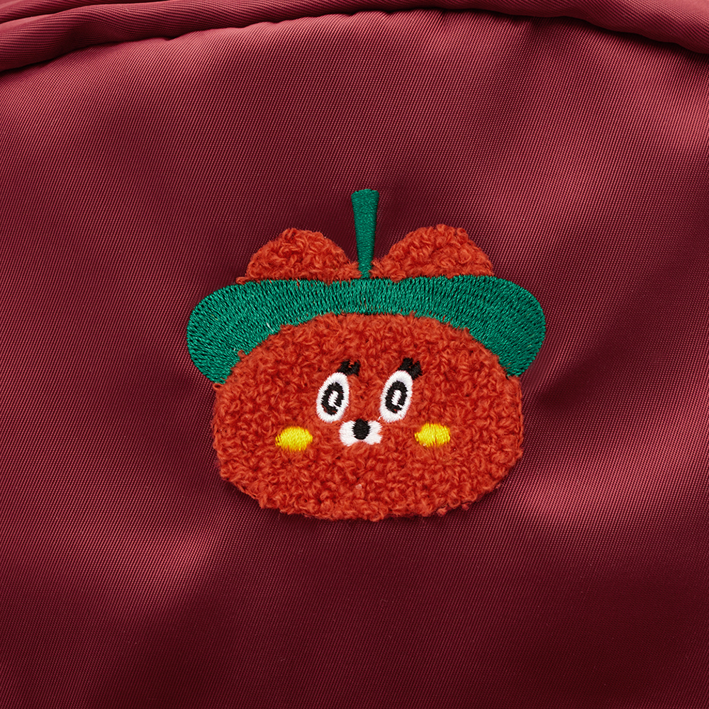 GraceGift Wasabi Bear聯名 辣椒醬熊 吊牌輕便尼龍後背包 正紅色 實拍圖