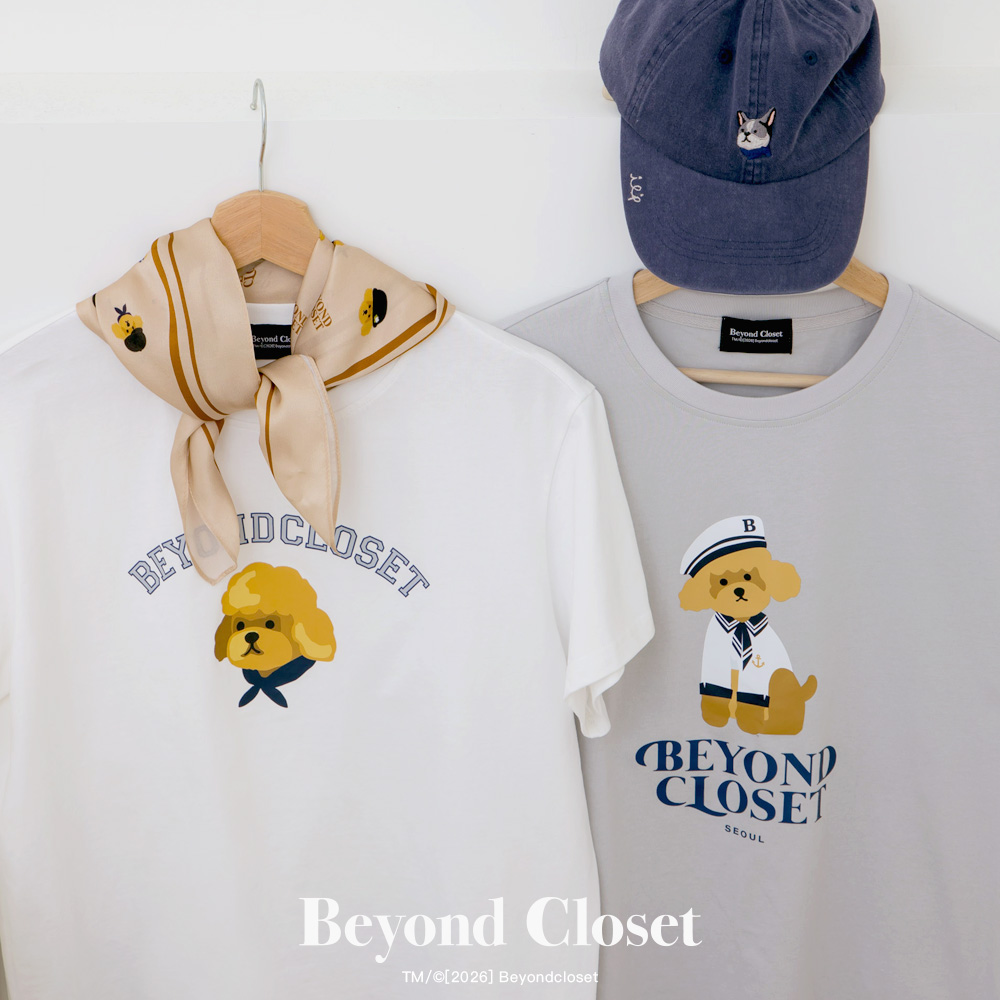 Beyond Closet 水手貴賓印花短版 T 恤 白