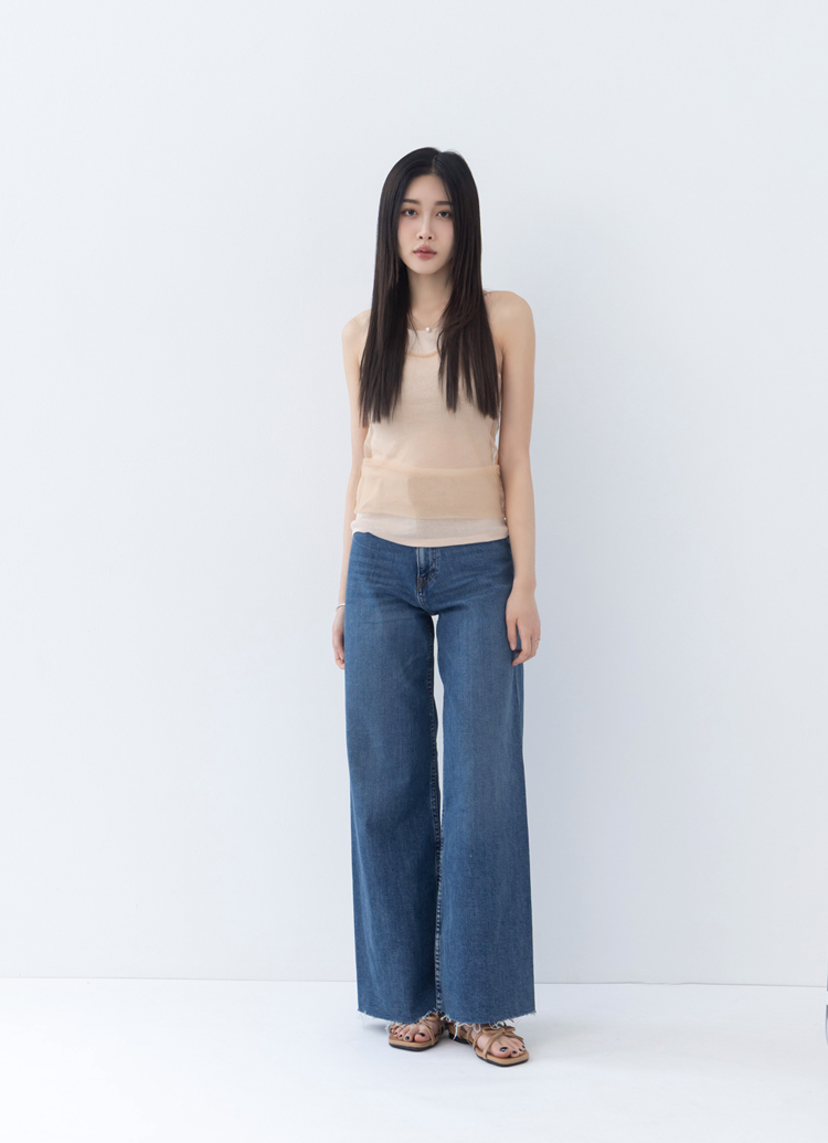 GraceGift平價女鞋 時尚秀場 方頭 韓系雙蝴蝶結細帶平底拖鞋 駝色