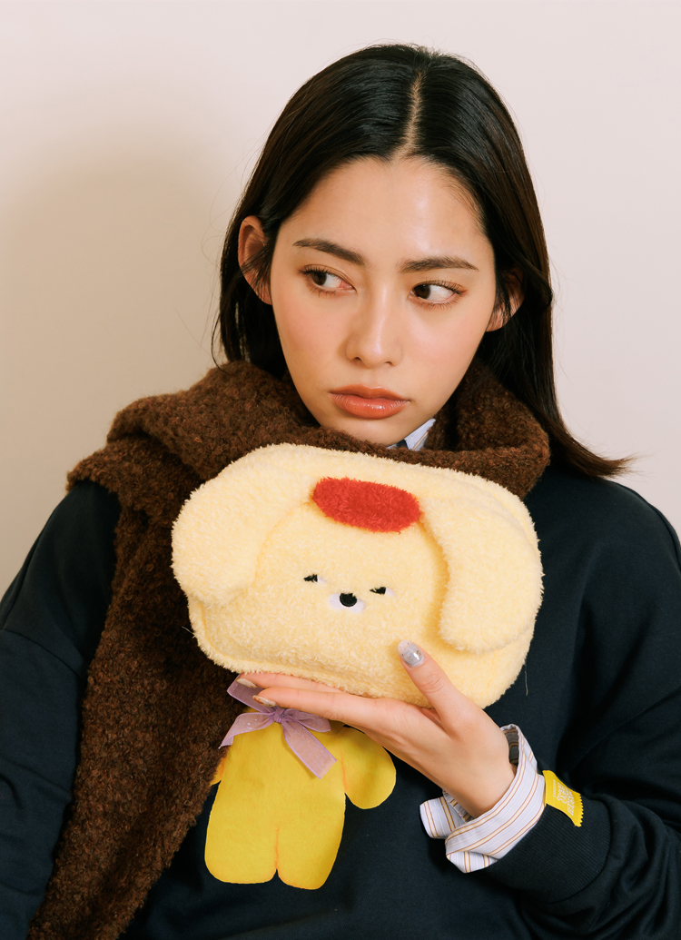 Grace Gift Wasabi Bear聯名 新年療癒收納組 絨毛化妝包 玩偶盲盒 曬娃包 福帶