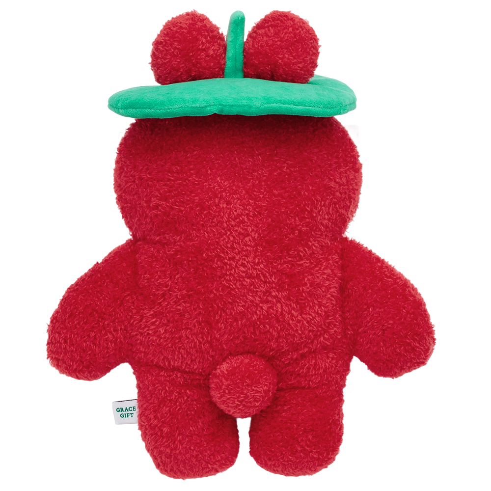 GraceGift Wasabi Bear聯名 辣椒醬熊 療癒造型抱枕(30CM) 紅色 實拍圖