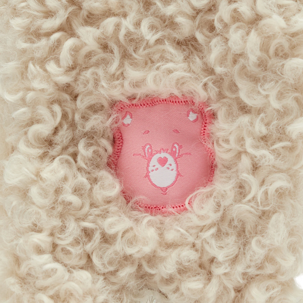 Care Bears-樂觀小熊2WAY羊羔絨保暖飛行帽 米白