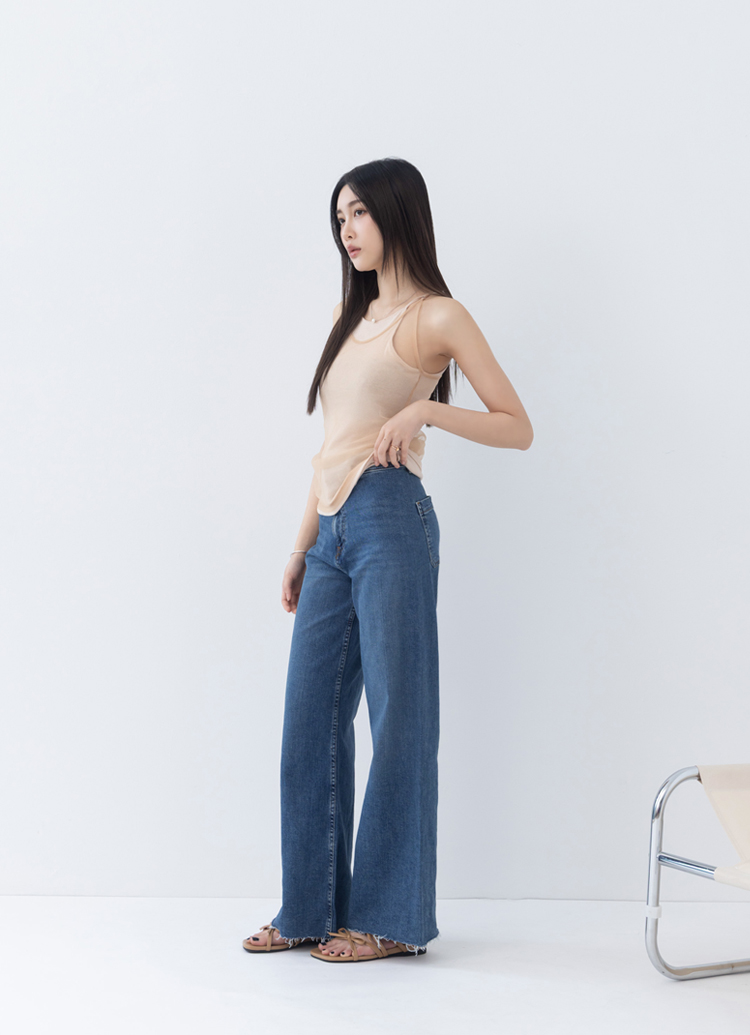 GraceGift平價女鞋 時尚秀場 方頭 韓系雙蝴蝶結細帶平底拖鞋 駝色