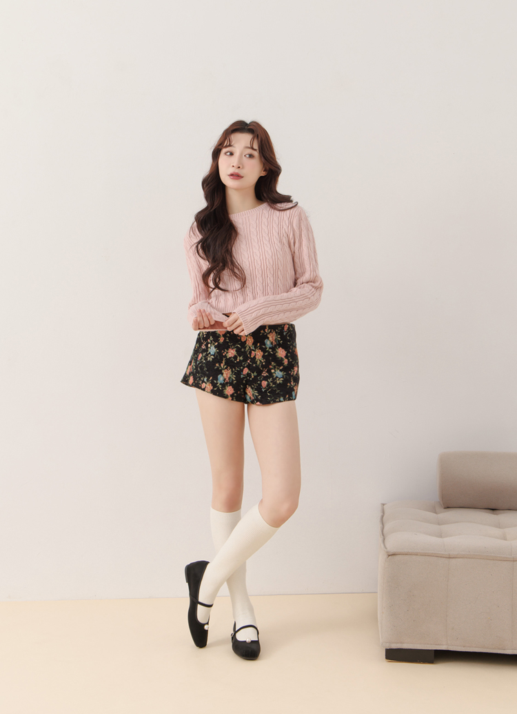 GraceGift平價女鞋 簡約珍珠 方頭撞色 內增高 瑪莉珍鞋 黑色