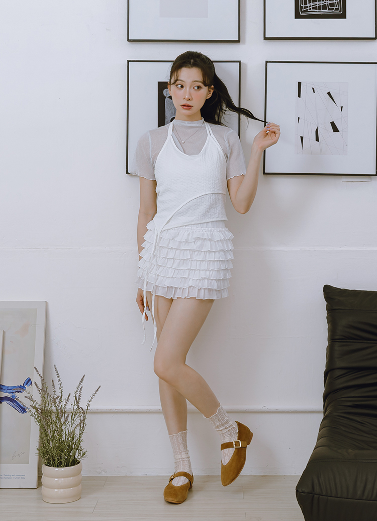 GraceGift 平價女鞋 時尚秀場 圓頭 精品級金屬方釦真皮平底瑪莉珍鞋 棕色