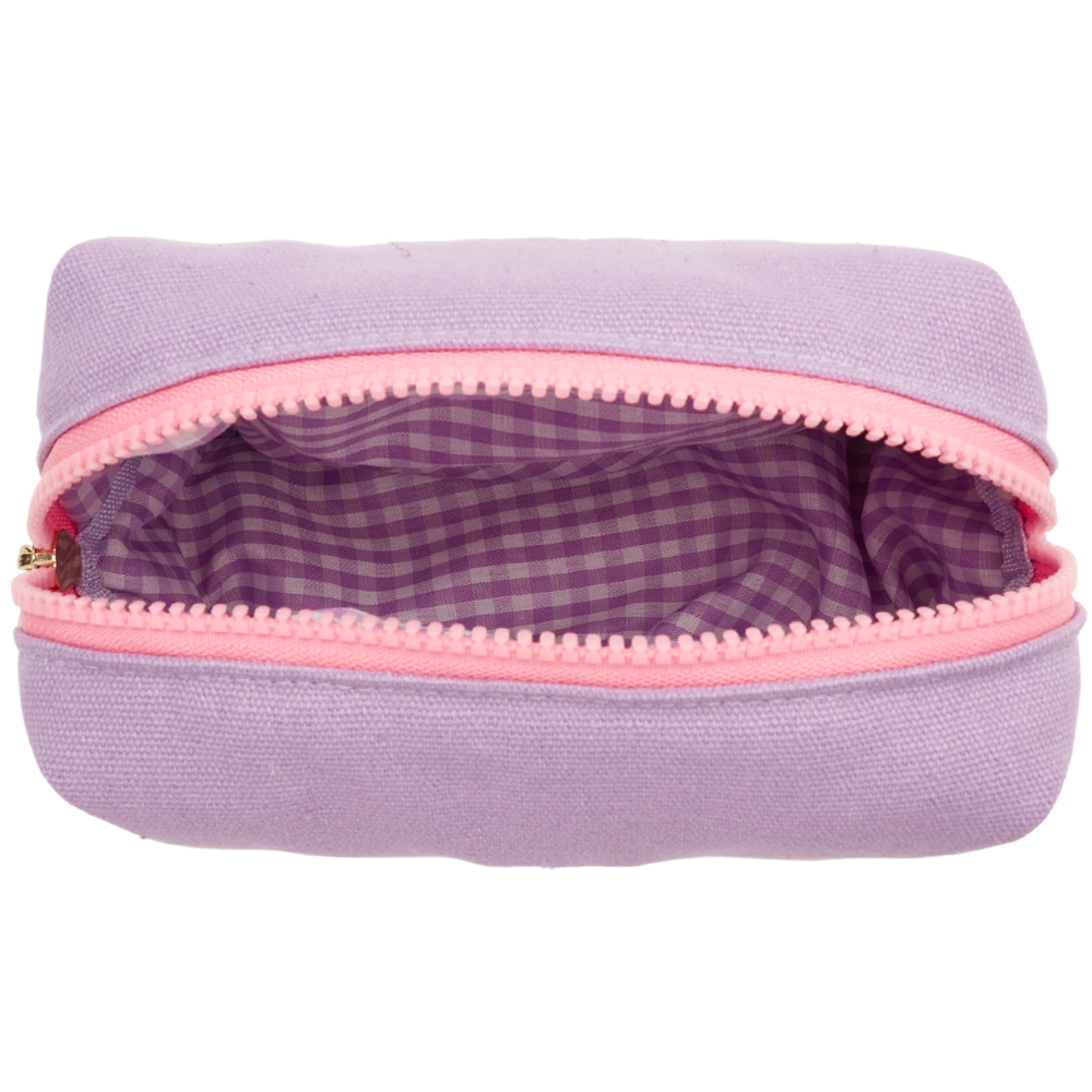 Care Bears-分享小熊電繡格紋帆布化妝包 紫