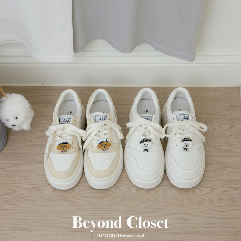 韓國 Beyond Closet 經典 Icon 厚底休閒小白鞋1