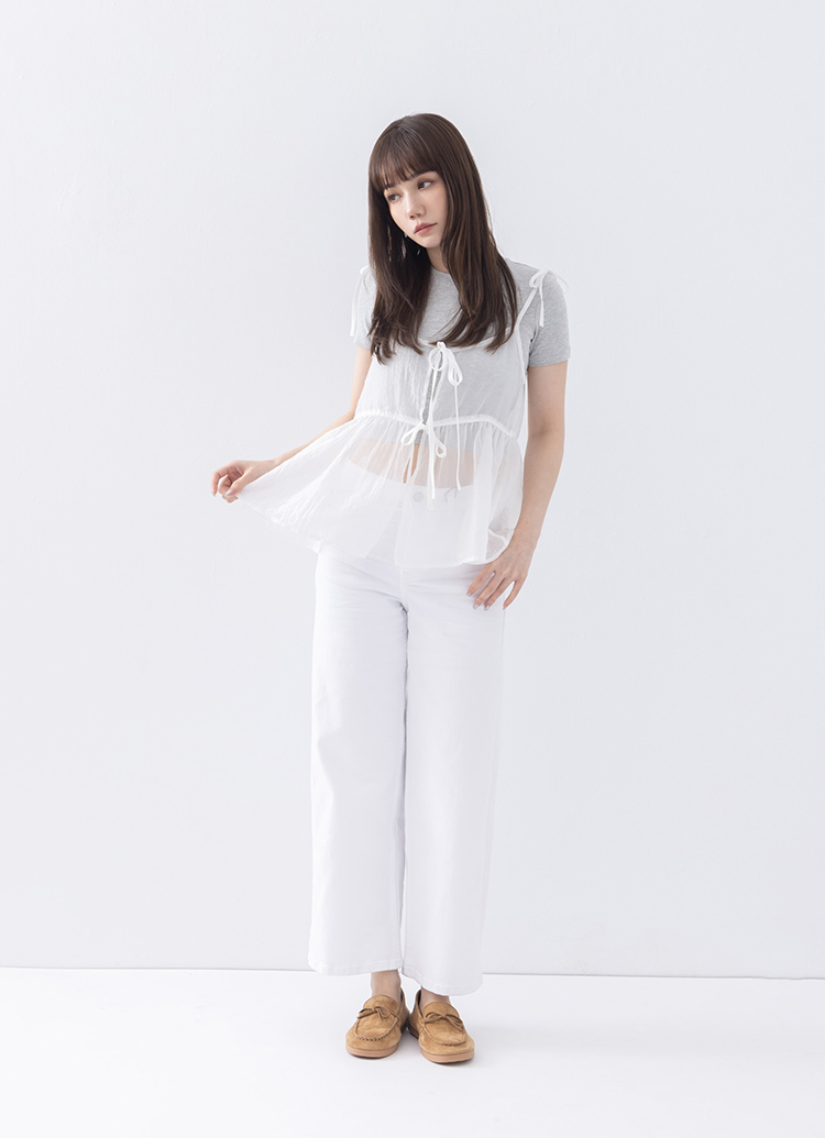 GraceGift平價女鞋 時尚秀場 圓頭 舒適輕柔手工真皮蝴蝶結平底莫卡辛鞋 棕色